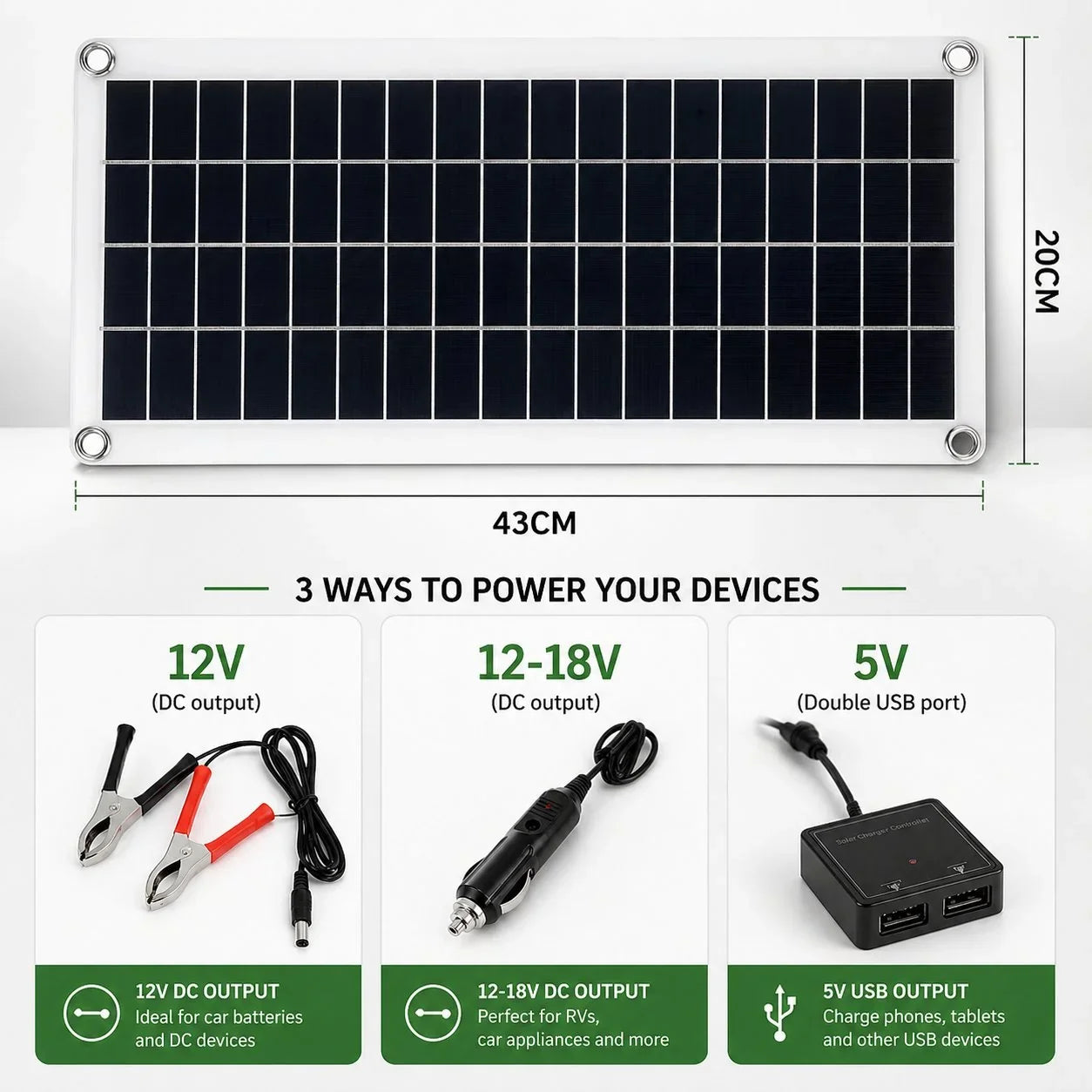 SolarMax 100 — Kit caricatore solare batteria 12 V